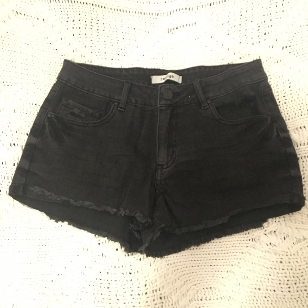 Black Jean Shorts